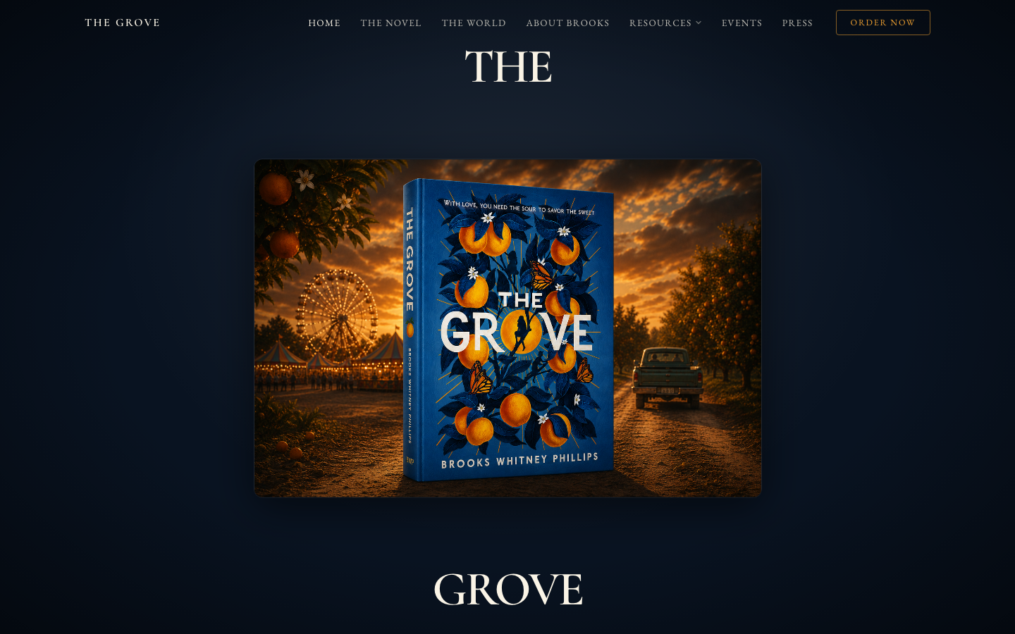 Screenshot of the The Grove website